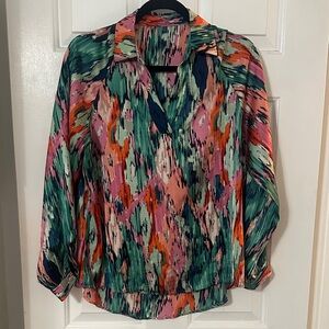 Amazon Multicolor Abstract Print Women's Top